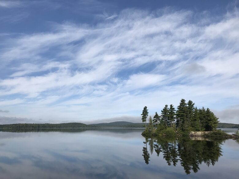 One of the islands on Lake Medora - perfect picnic spot.