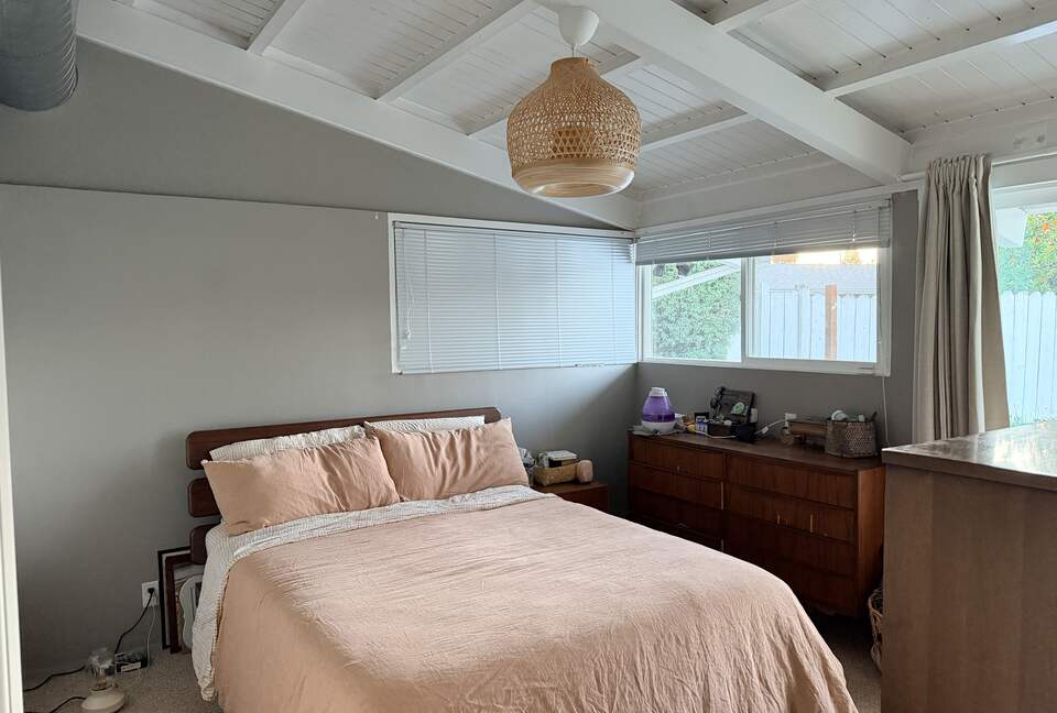 Master Bedroom view from Hallway. Queen bed