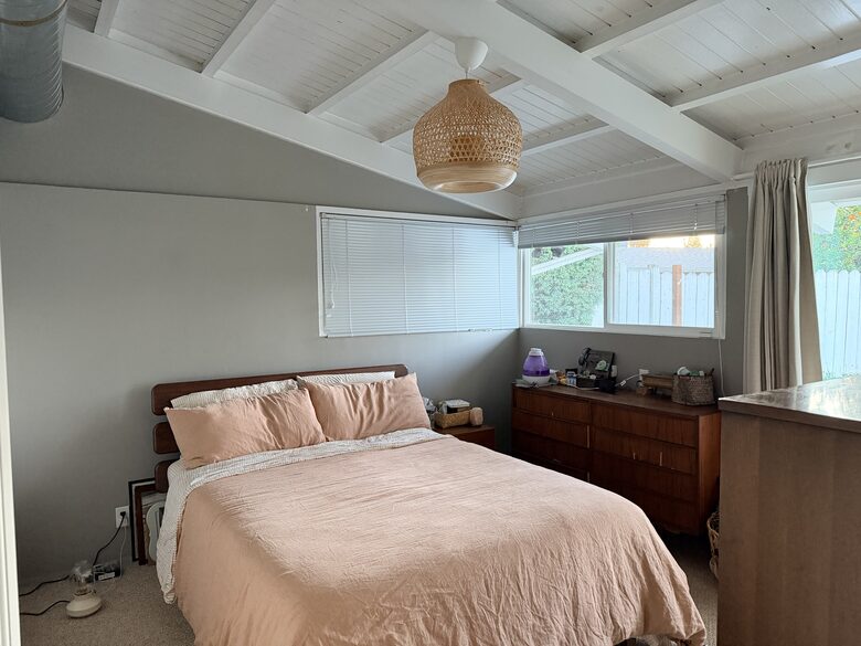 Master Bedroom view from Hallway. Queen bed