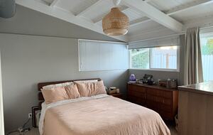 Master Bedroom view from Hallway. Queen bed