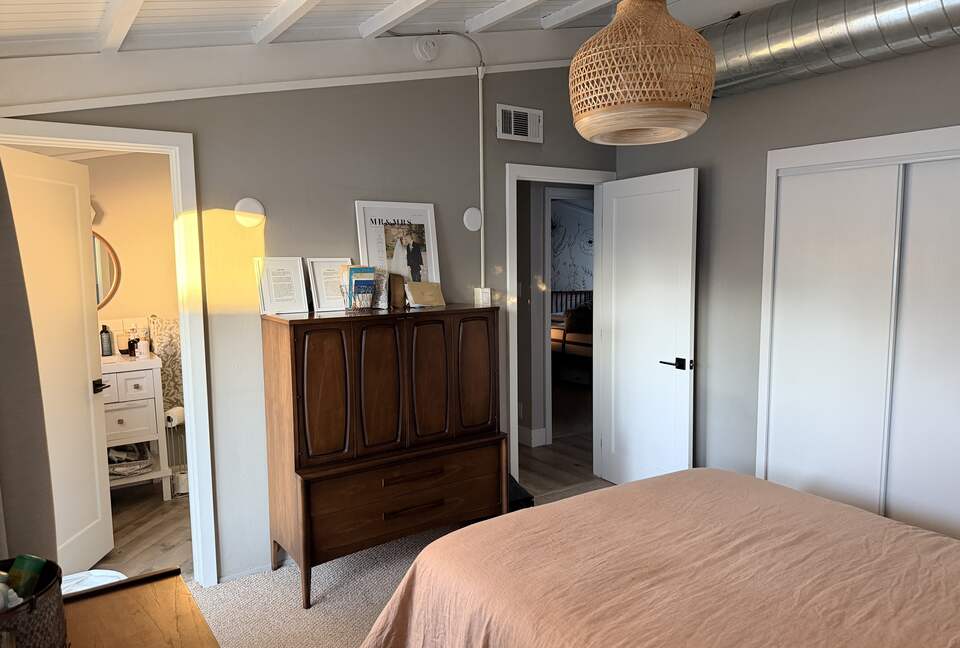 Master Bedroom with Sliding Glass Door to Patio