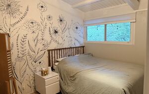 Guest Bedroom view from Hallway. Queen bed