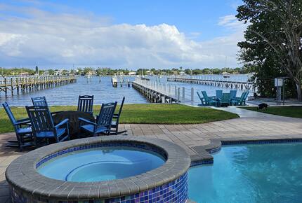 Gas and wood fire pits with seating