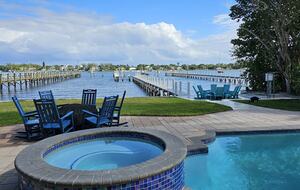 Gas and wood fire pits with seating