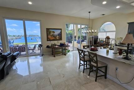 Living room views with bar stools