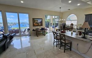 Living room views with bar stools