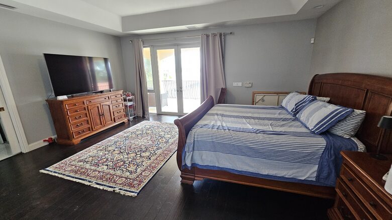 Master BR upstairs with balcony