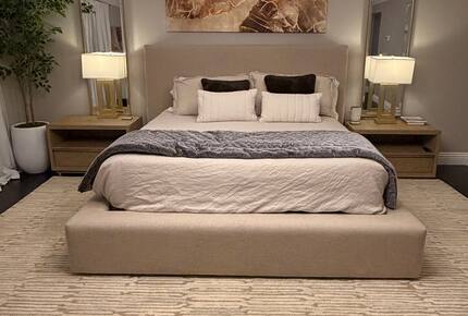 Master bedroom with ensuite, balcony and city views