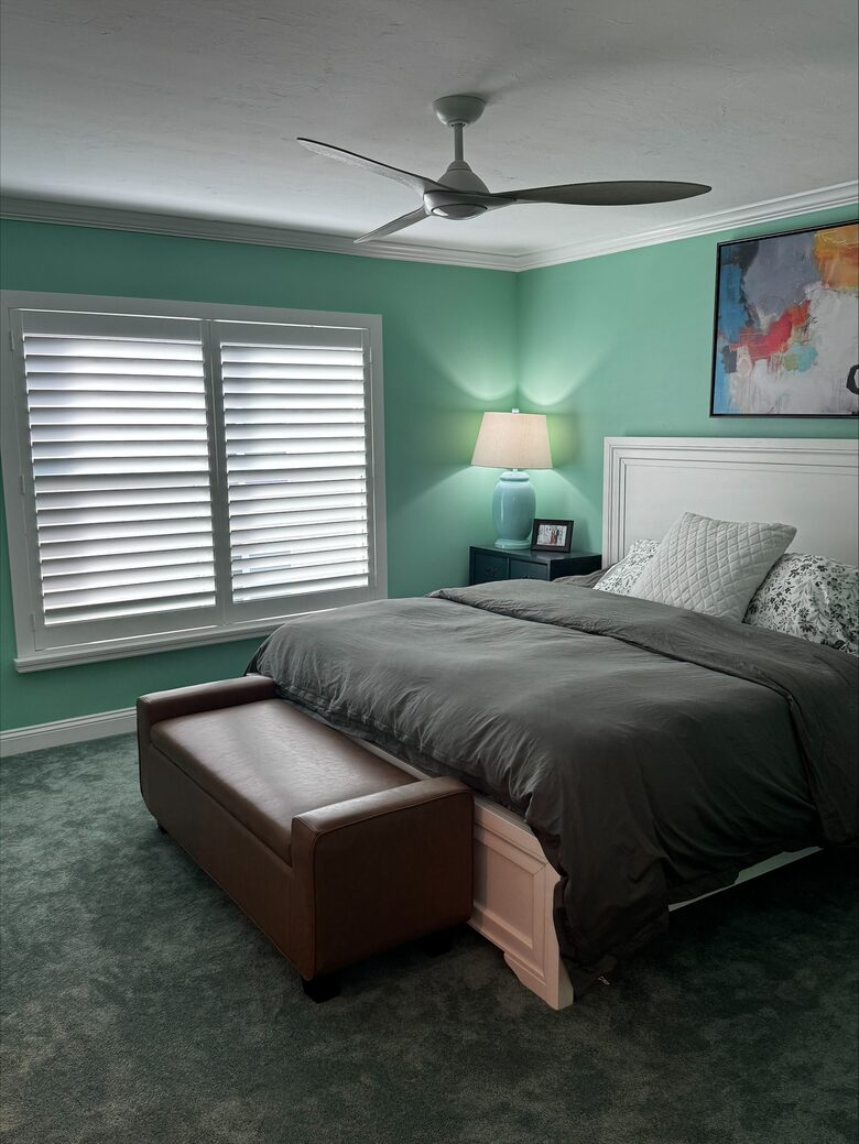 2nd bedroom with King bed and full bath