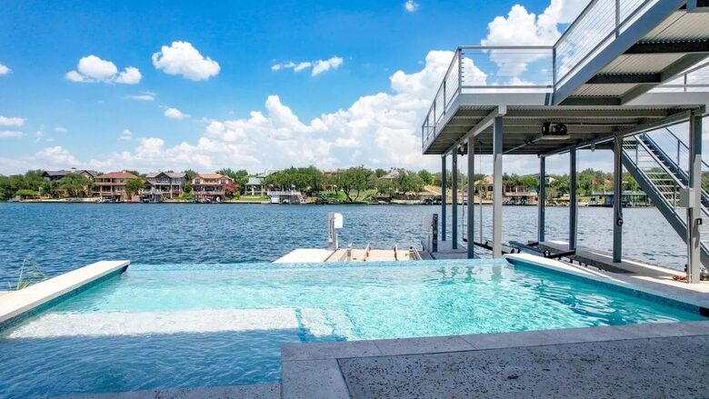 Lake LBJ Luxe Waterfront Estate with Private Dock & Pool - Kingsland, Texas