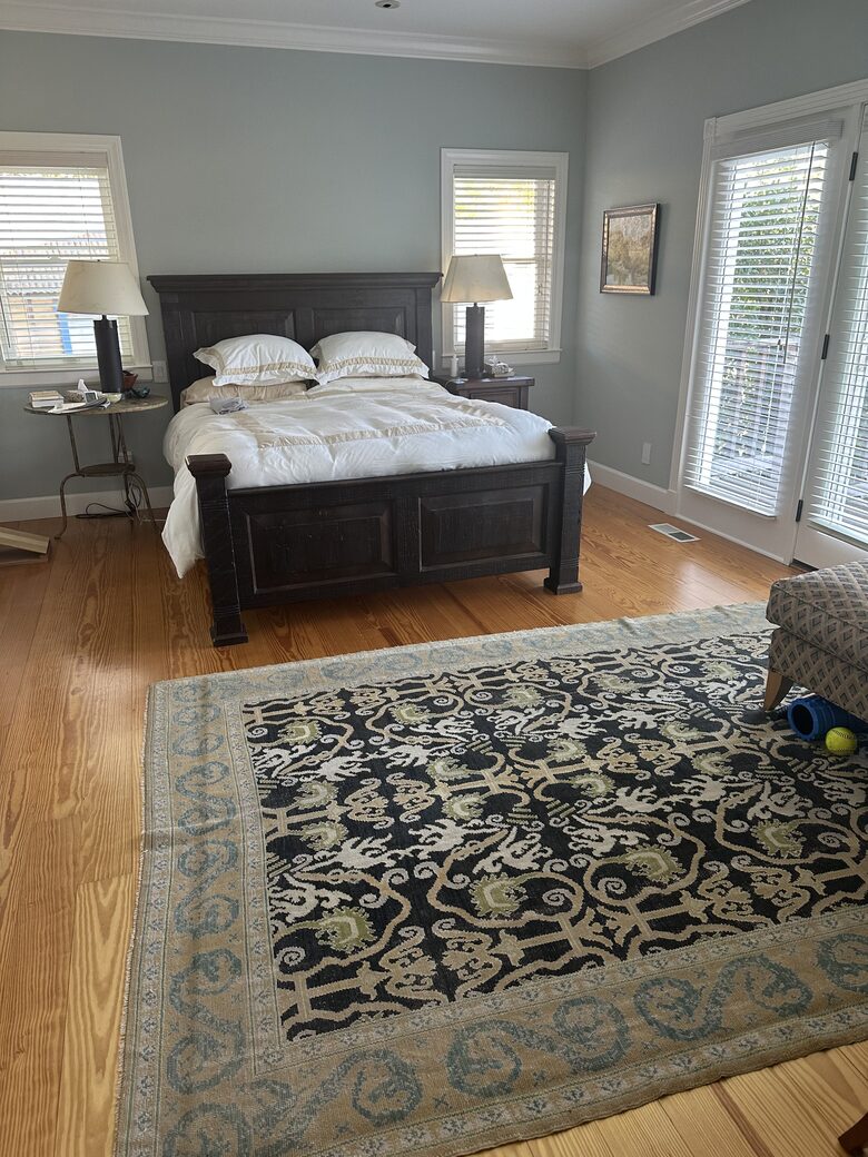 Master bedroom with bathroom