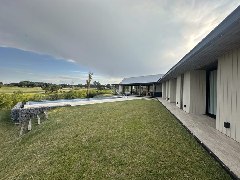 View of bedrooms' access to pool