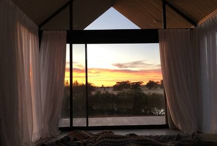 Master bedroom sunrise view from bed