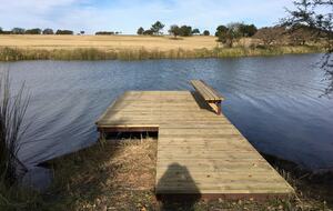 Dock to the lake, good for fishing and meditation