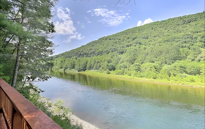 Catskills River View Retreat with Pool & Hot Tub - Hancock, New York