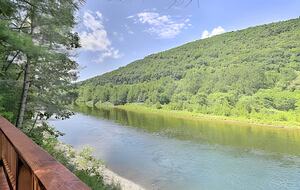 Catskills River View Retreat with Pool & Hot Tub - Hancock, New York