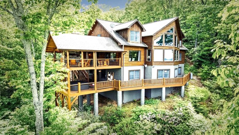 Pousada na Seven-Acre Mountain com vistas panorâmicas das montanhas Smoky - Maggie Valley, Carolina do Norte