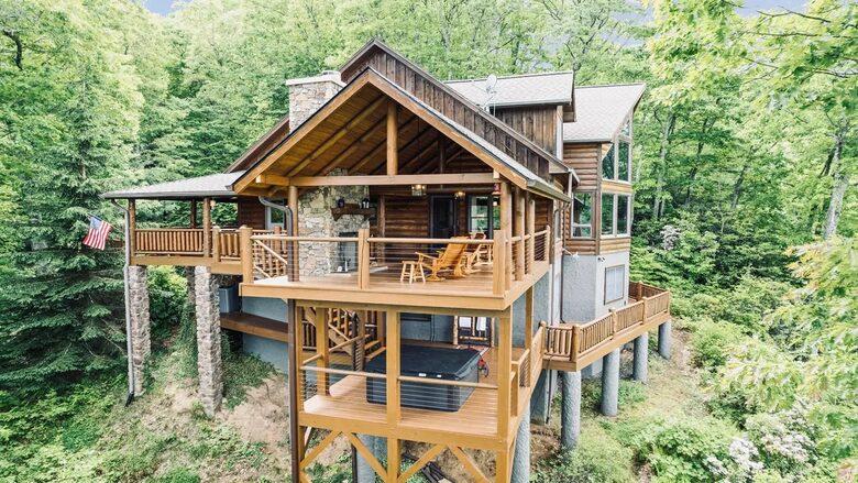 Pousada na Seven-Acre Mountain com vistas panorâmicas das montanhas Smoky - Maggie Valley, Carolina do Norte