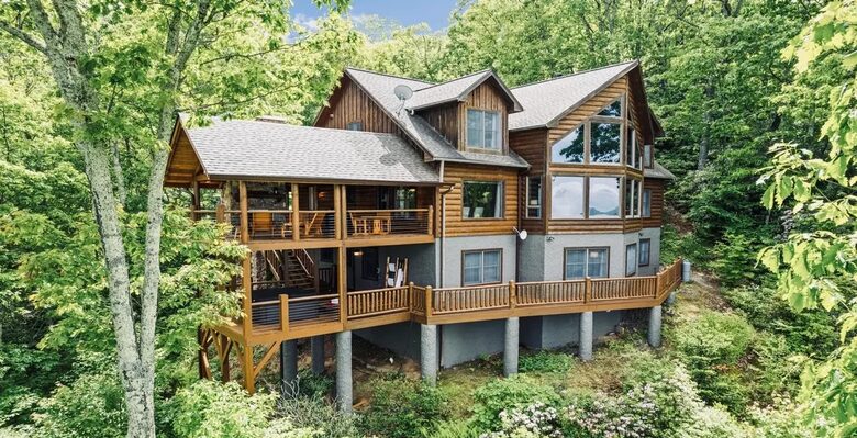 Pousada na Seven-Acre Mountain com vistas panorâmicas das montanhas Smoky - Maggie Valley, Carolina do Norte