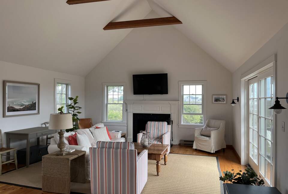 Living room with ocean views