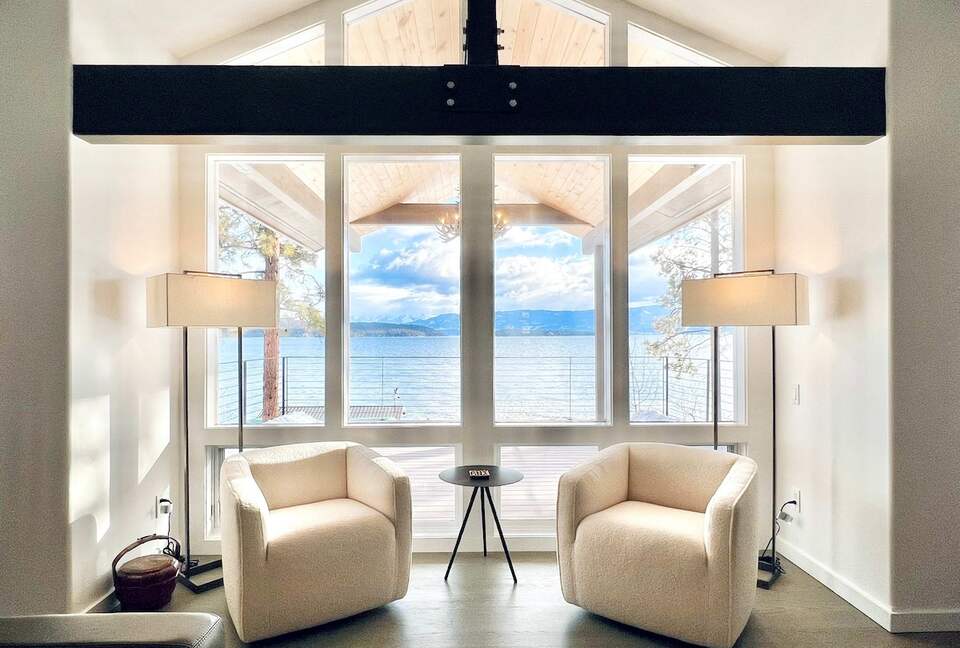 Private Flathead Lakefront Estate with Dock, Hot Tub & Panoramic Mountain Views - Rollins, Montana
