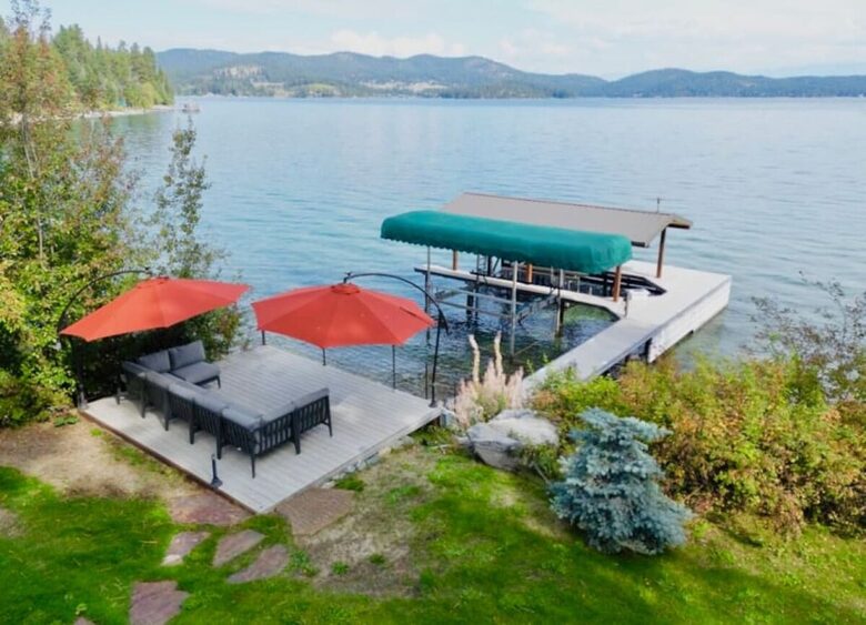 Private Flathead Lakefront Estate with Dock, Hot Tub & Panoramic Mountain Views - Rollins, Montana