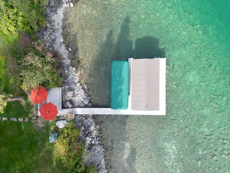 Private Flathead Lakefront Estate with Dock, Hot Tub & Panoramic Mountain Views - Rollins, Montana