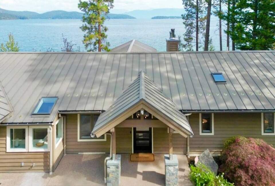 Private Flathead Lakefront Estate with Dock, Hot Tub & Panoramic Mountain Views - Rollins, Montana
