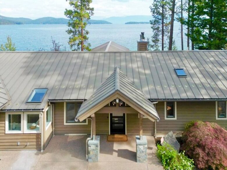 Private Flathead Lakefront Estate with Dock, Hot Tub & Panoramic Mountain Views - Rollins, Montana