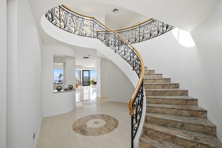 dramatic spiral staircase