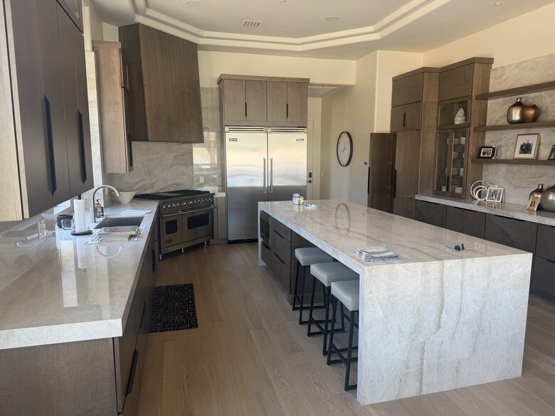 Gourmet kitchen with large island