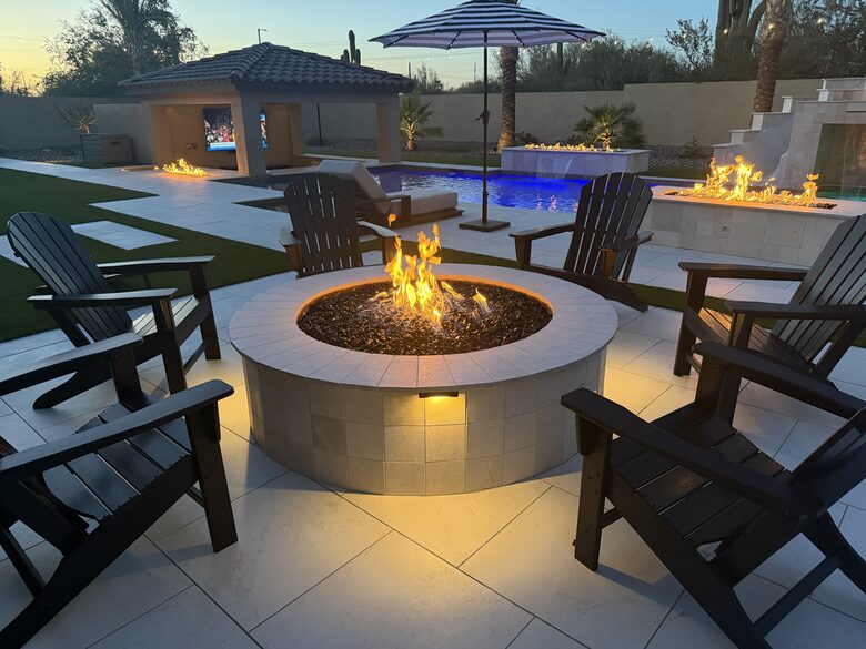 Comfy fire pit for chilly nights