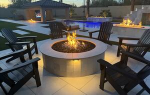 Comfy fire pit for chilly nights