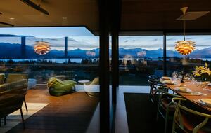 Breathtaking Lake Wanaka and Southern Alps Panorama Above Town - Wānaka, New Zealand
