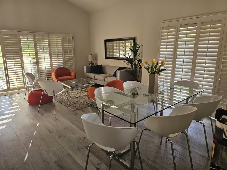 Living and dining with luxury furniture