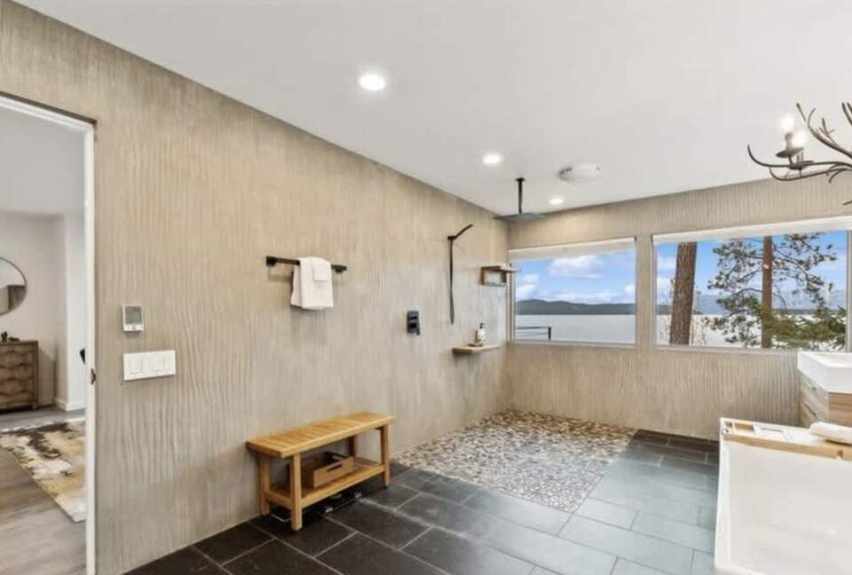 Private Flathead Lakefront Estate with Dock, Hot Tub & Panoramic Mountain Views - Rollins, Montana