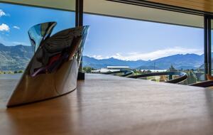 Breathtaking Lake Wanaka and Southern Alps Panorama Above Town - Wānaka, New Zealand