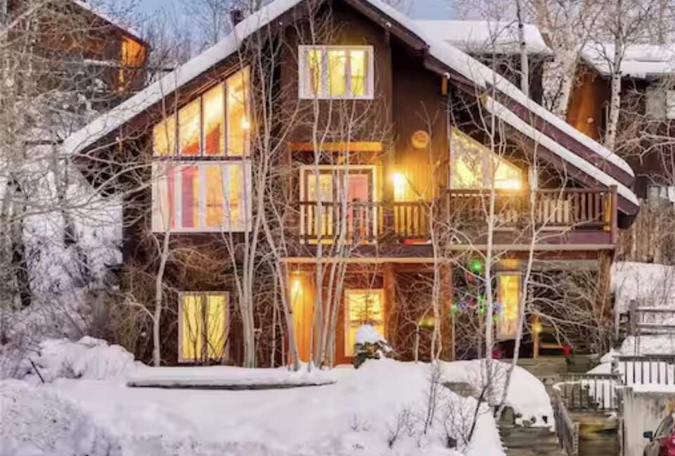 Aspen Framed Sunset Views Over Yampa Valley Near Steamboat Ski Area - Steamboat Springs, Colorado