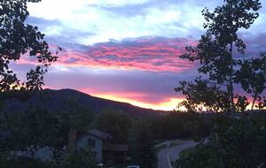 Aspen Framed Sunset Views Over Yampa Valley Near Steamboat Ski Area - Steamboat Springs, Colorado