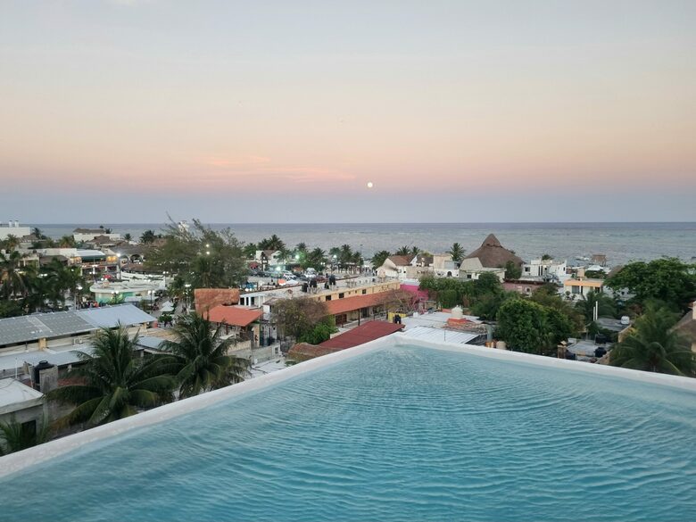 Rooftop oceanview and the building pool.