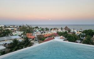 Rooftop oceanview and the building pool.