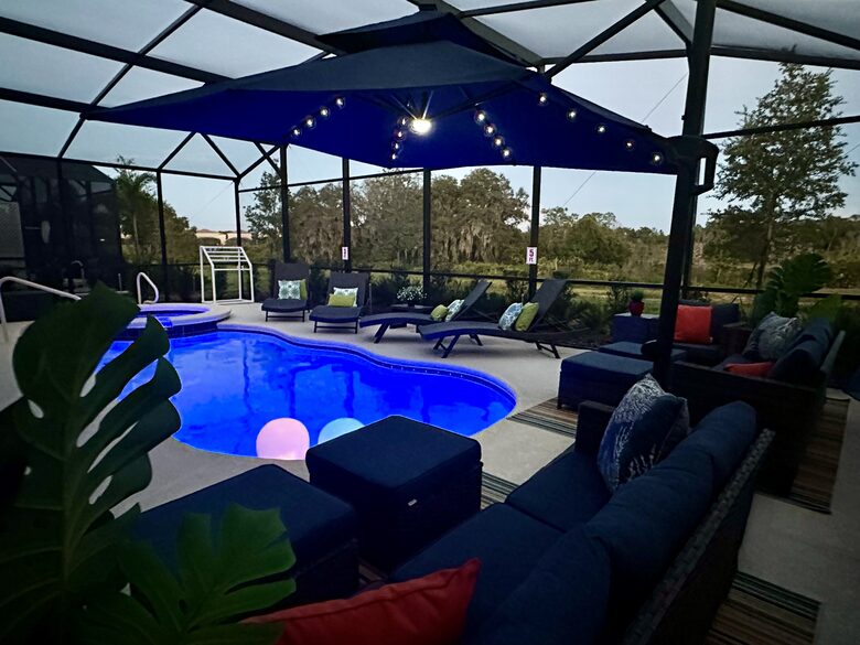 Pool and Spa Area to enjoy after a day at the parks