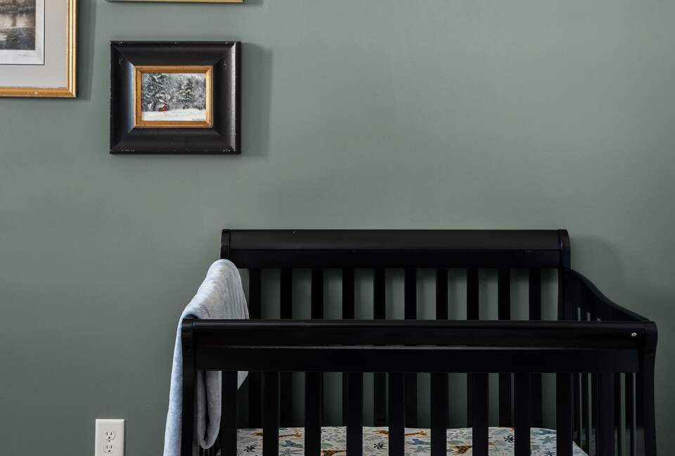 mini crib on first floor. porta crib also available