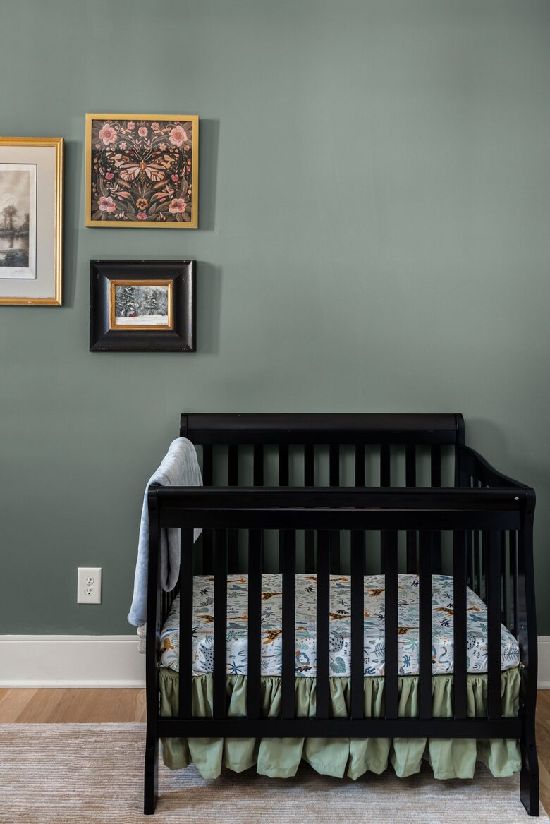 mini crib on first floor. porta crib also available