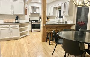 Brand New Kitchen Area with Wood Beams and Majestic Views