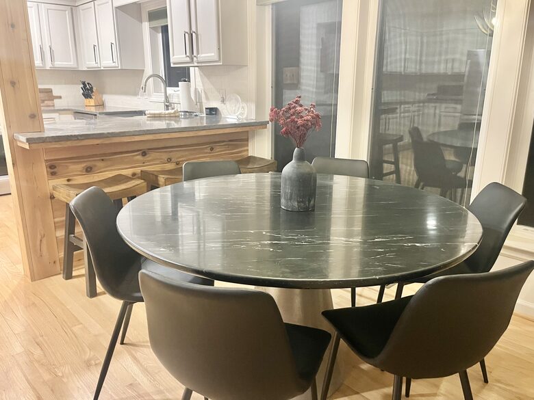 Sliding Doors In Kitchen Open to Large Deck