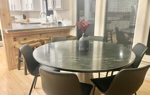 Sliding Doors In Kitchen Open to Large Deck