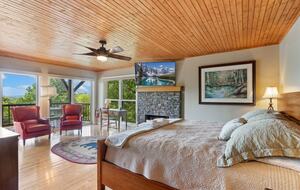 Spacious King Master Suite with Bathroom, Fireplace, Smart TV