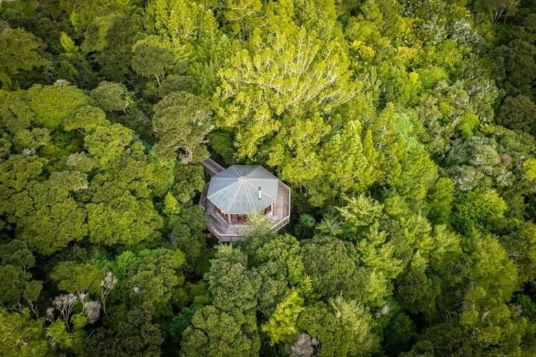 Octagonal Forest Treehouse with Private Spring-Fed Hot Tub - Waiheke Island, New Zealand