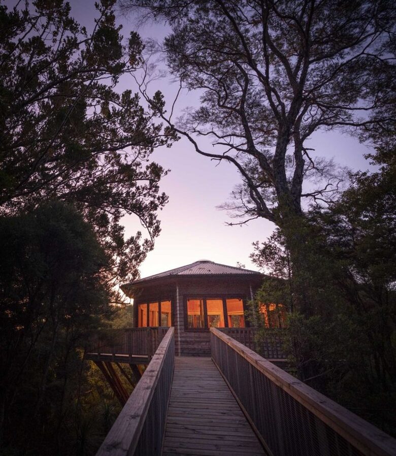 Octagonal Forest Treehouse with Private Spring-Fed Hot Tub - Waiheke Island, New Zealand